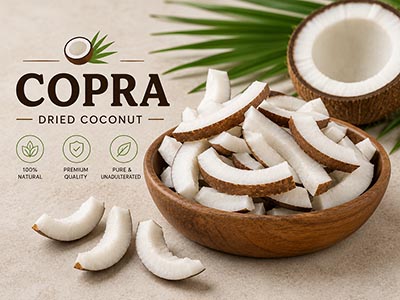 Copra dried coconut